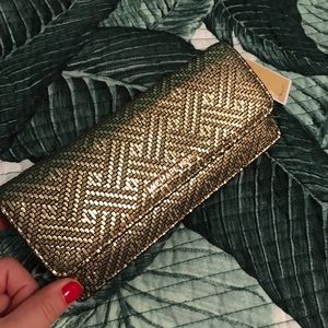 MK Gold Money Pieces Flat Wallet